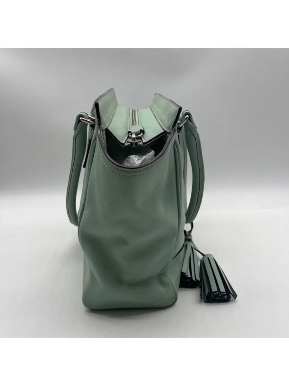 Coach Mint Legacy Candace Carryall Leather Satchel Bag 24201